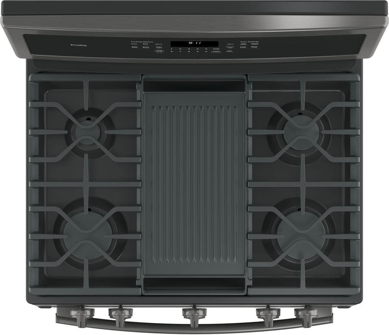 GE PGB911BEJTS Black Stainless Steel