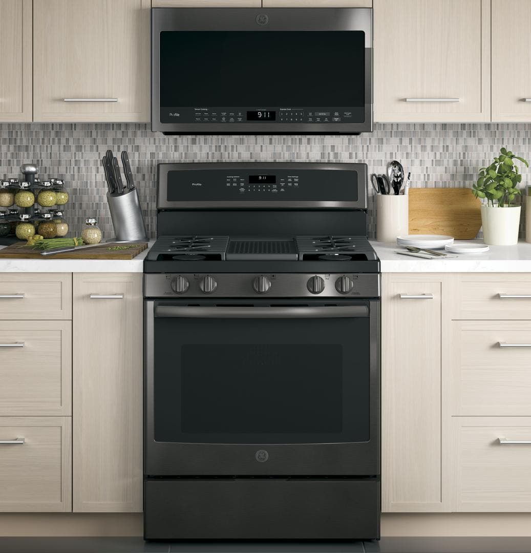 GE PGB911BEJTS Black Stainless Steel