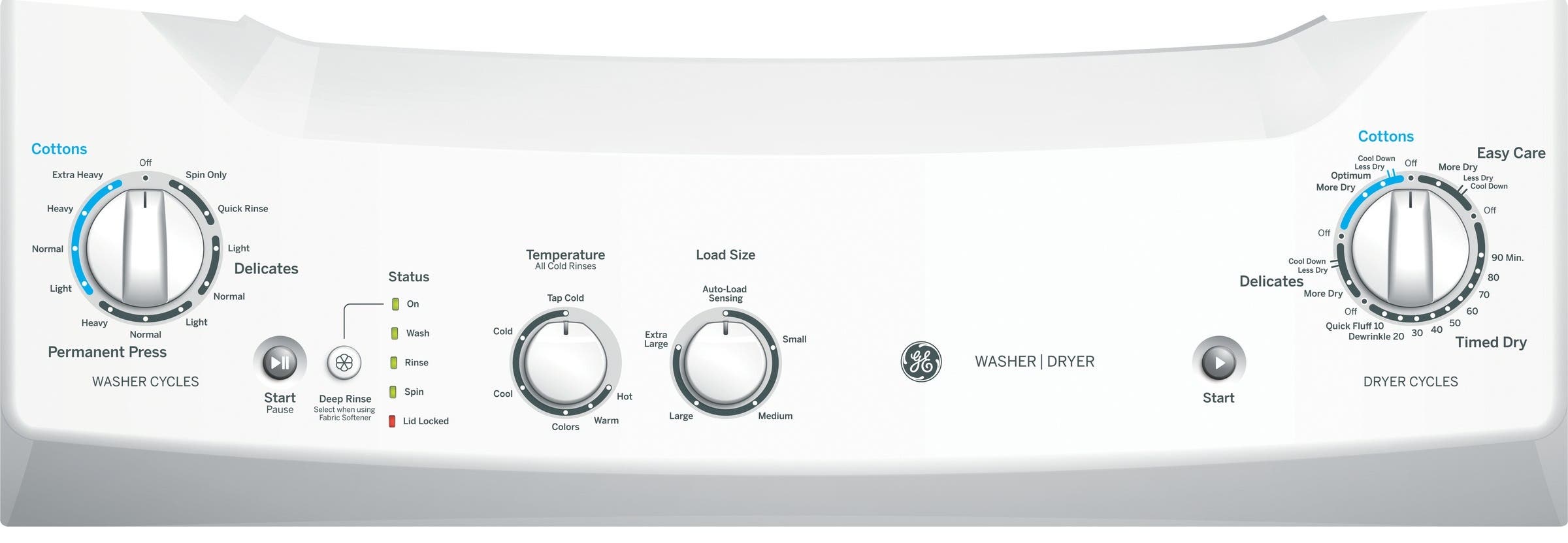 GE GUD27ESSJWW White On White