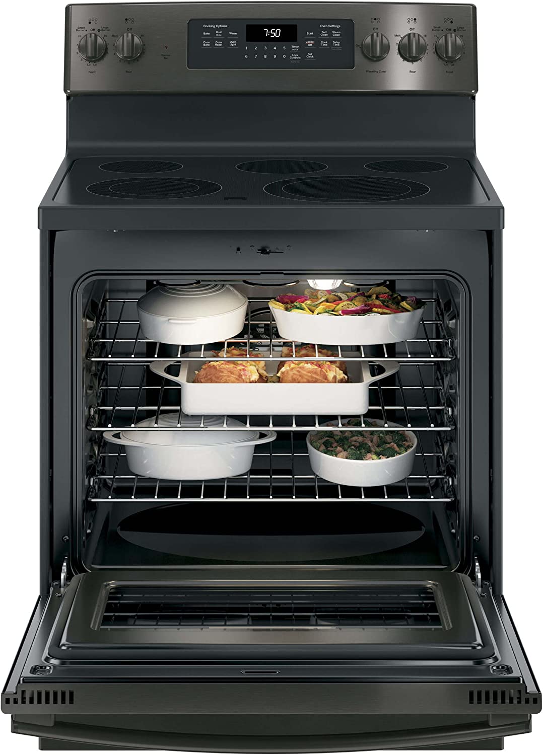 GE JB750BJTS Black Stainless Steel