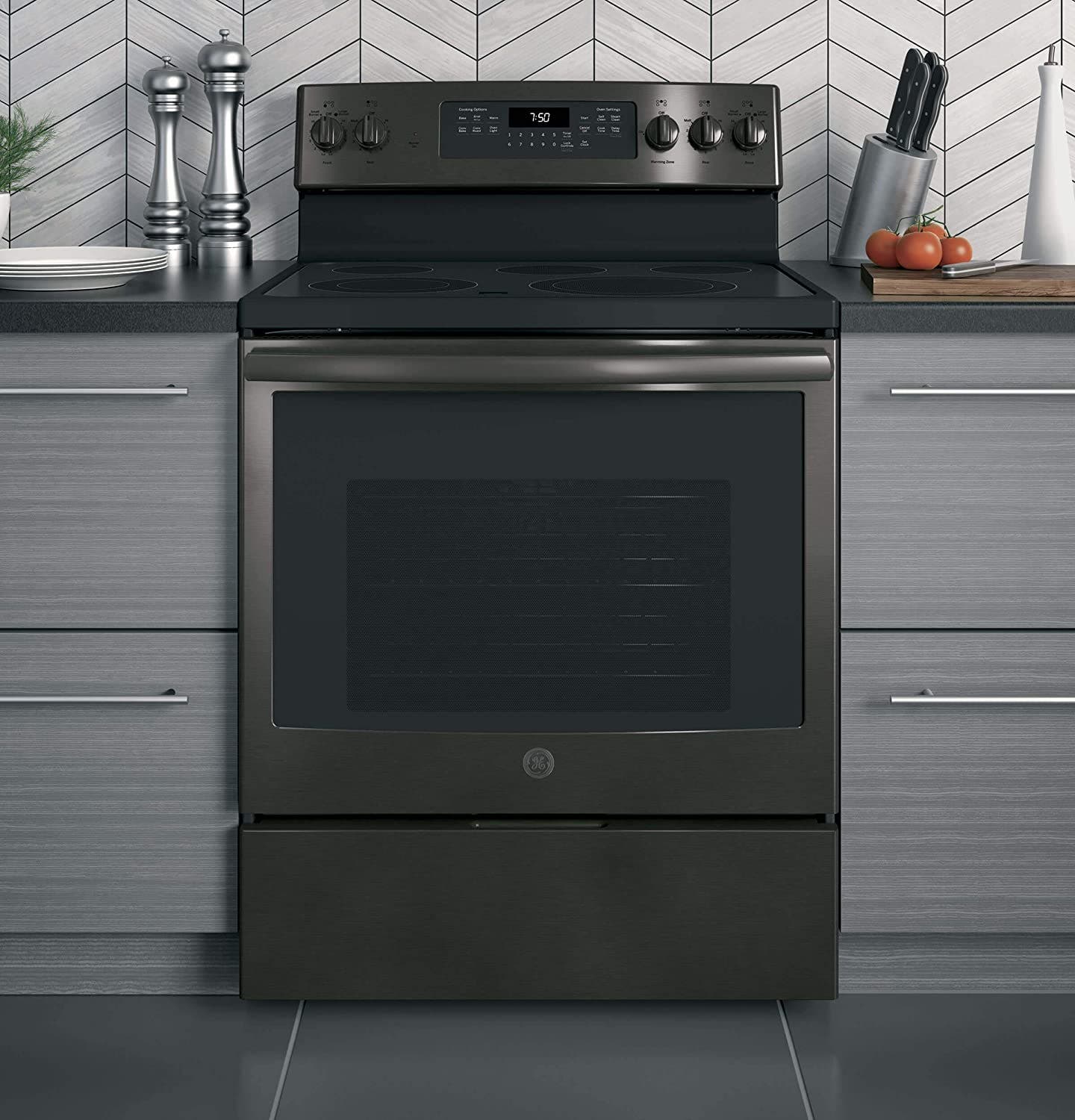 GE JB750BJTS Black Stainless Steel