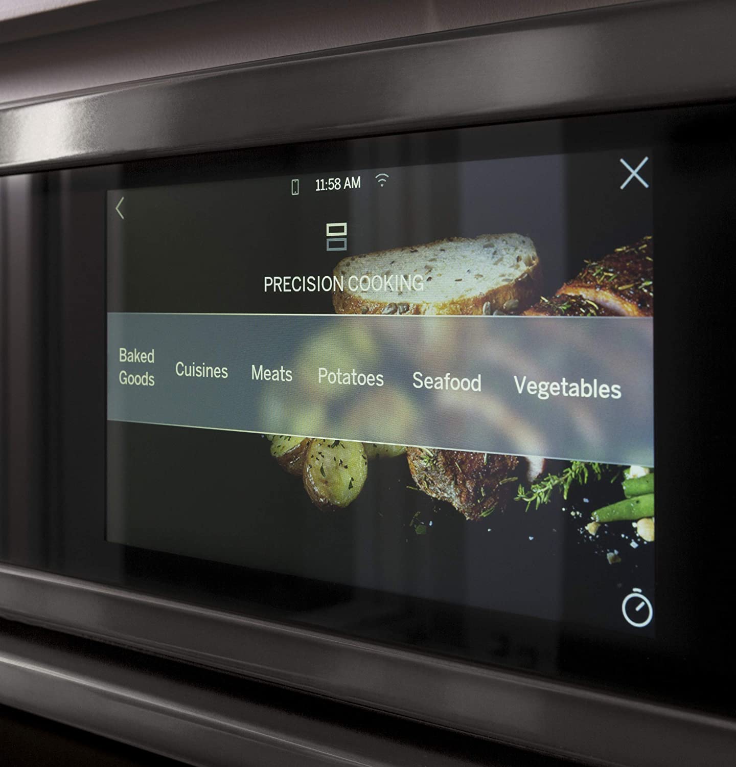 GE PT9051BLTS Black Stainless Steel