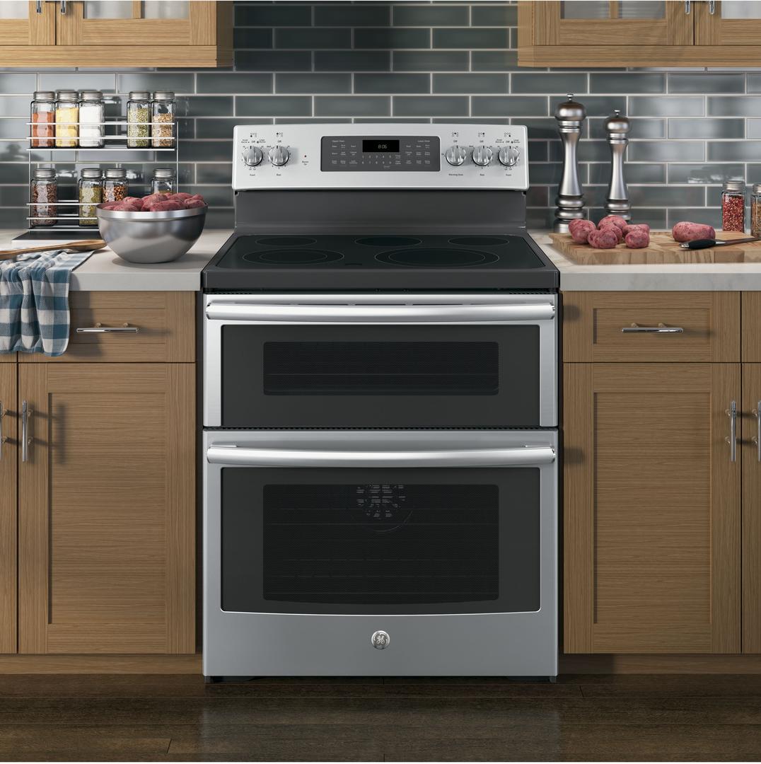 GEJB860SJSS 30 Inch Freestanding Electric Double Oven Convection Range - Thumbnail 2