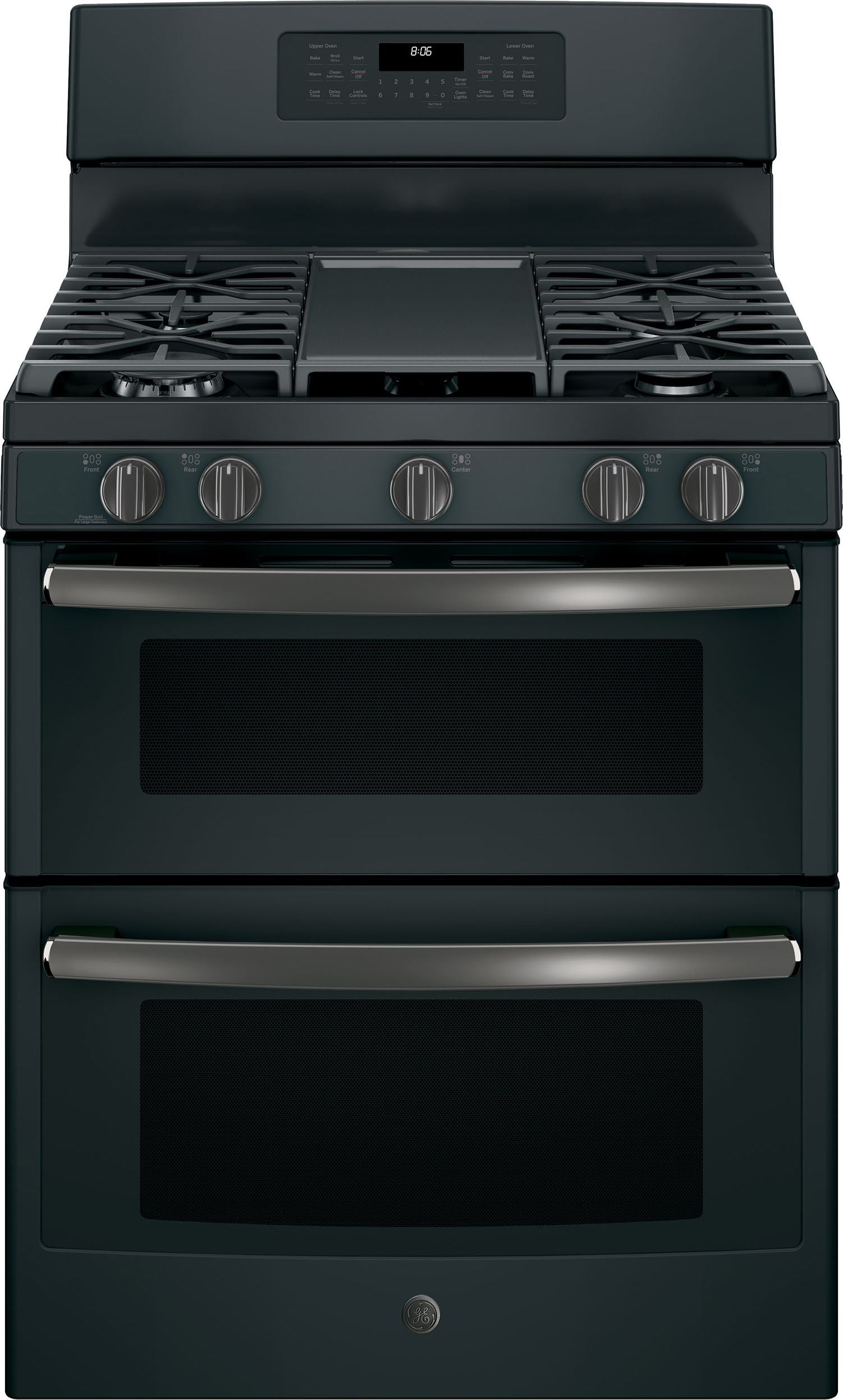 GE JGB860FEJDS 30 Inch Freestanding Double Oven Gas Range Black