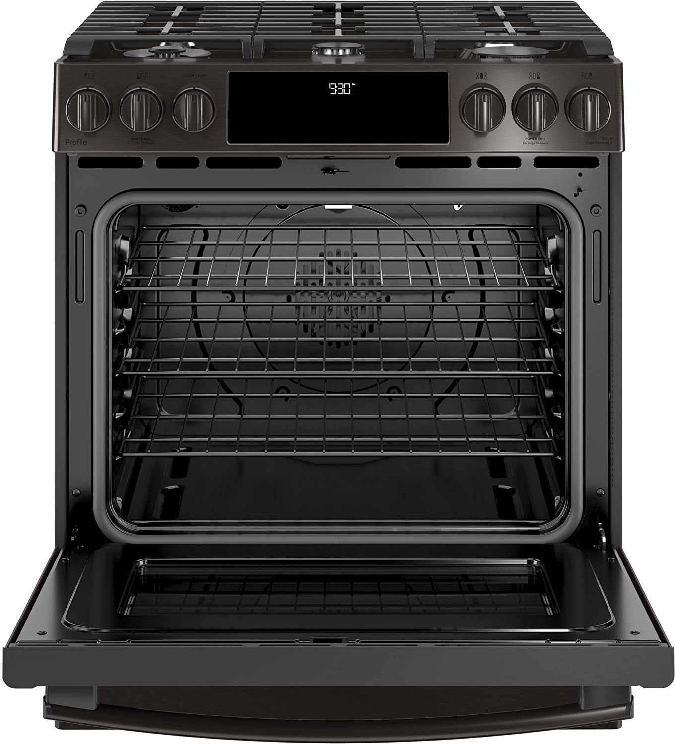GE PGS930BELTS Black Stainless Steel