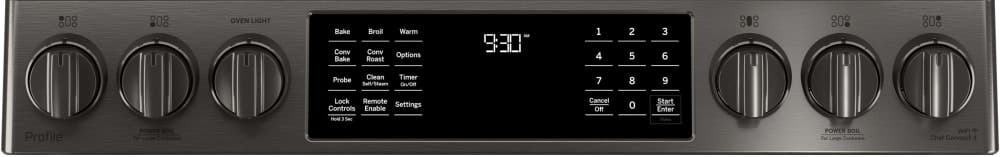 GE PGS930BELTS Black Stainless Steel