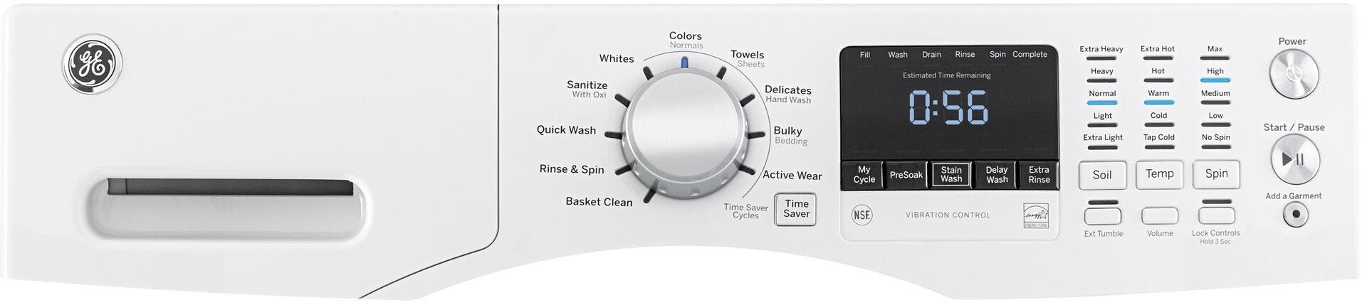 GE GFW430SSMWW White