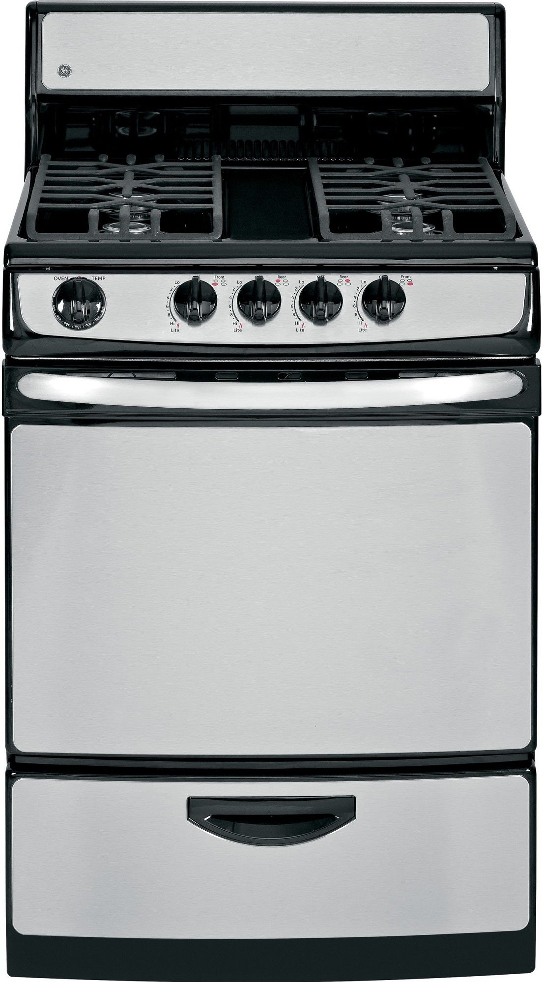 GE JGAS02SENSS 24 Inch Freestanding Gas Range Stainless Steel