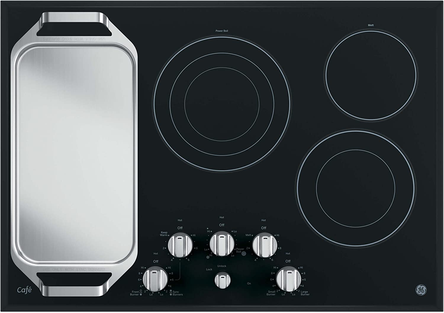 GE CP9530SJSS Stainless Steel On Black