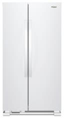36 Inch Freestanding Side by Side Refrigerator with 25.07 Cu. Ft. Total Capacity, Adjustable Gallon Door Bins, LED Interior Lighting, Hidden Hinges, Frameless Glass Shelves, and Optional Icemaker