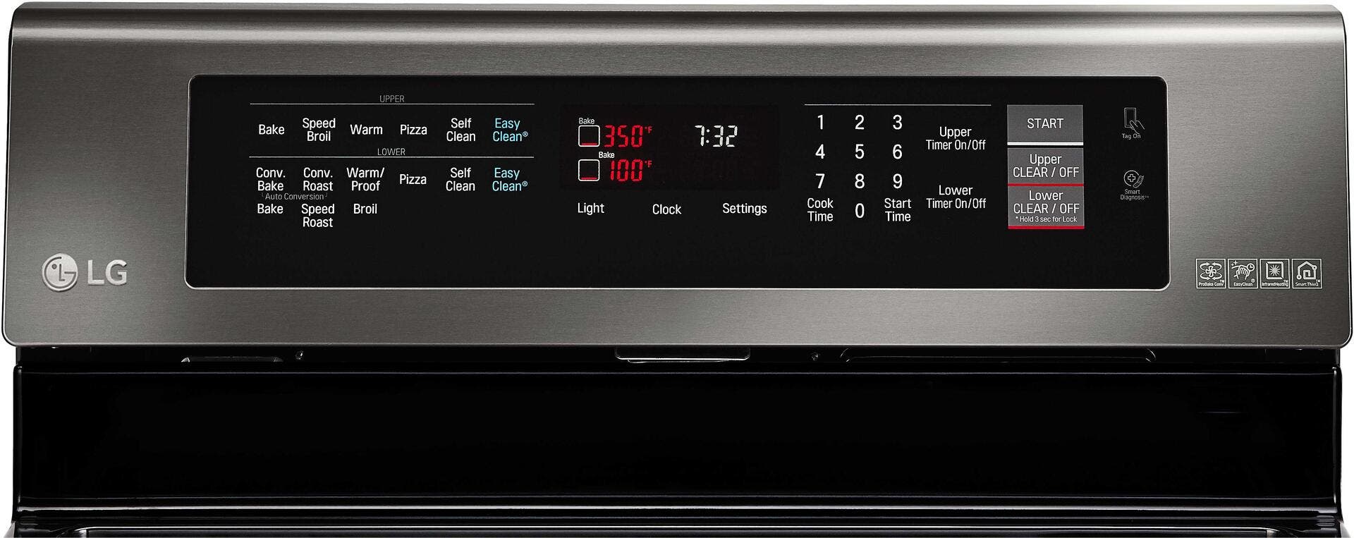 LG LDE4415BD Black Stainless Steel