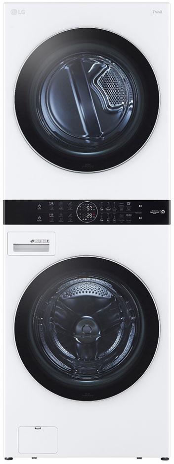 LG WKGX201HWA 27 Inch Smart Gas Single Unit WashTower White