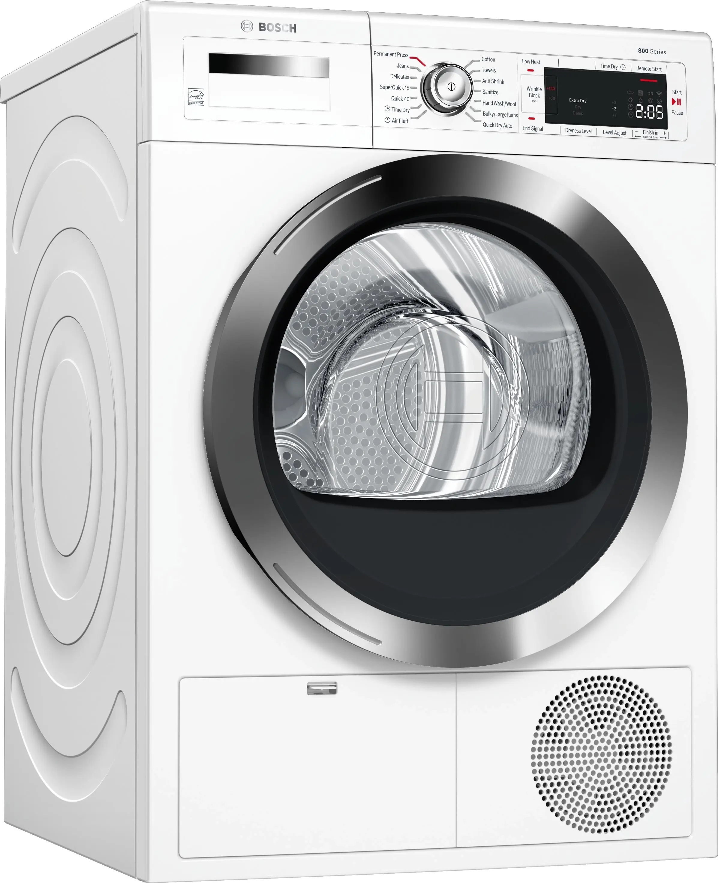 Bosch WTG865H4UC 24 Inch Electric Smart Dryer White | Plesser's
