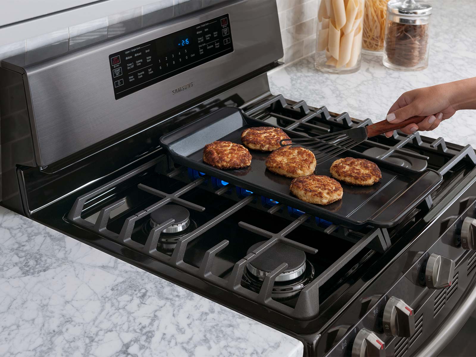 Samsung NX58J5600SG 30 Inch Freestanding Gas Range | Plesser's