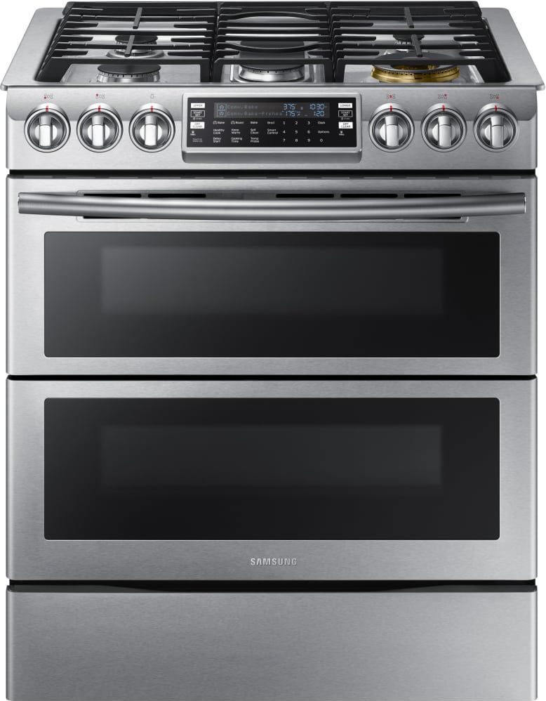 Samsung NX58K9850SS 30 Inch Smart Slide-In Gas Range Stainless