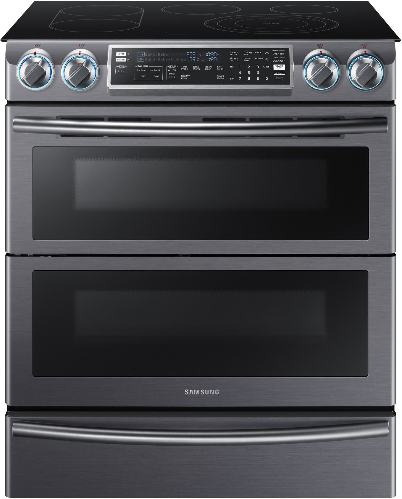 Samsung NE58K9850WG Fingerprint Resistant Black Stainless Steel