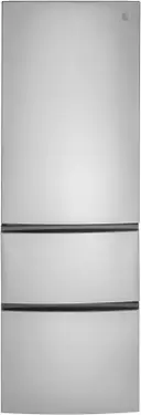 24 Inch Counter Depth Bottom Freezer Refrigerator with 11.9 Cu. Ft. Capacity, Temperature Controlled Drawer, Bottle Storage Rack, Quick Space Shelf, Ice Maker Ready, UL Listed, CSA Certified, ADA Compliant, and ENERGY STAR®