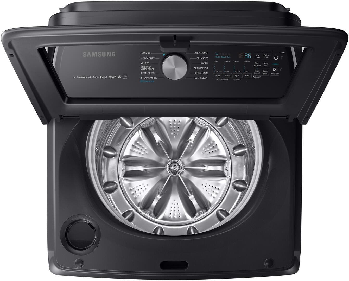 Samsung WA54R7600AV Fingerprint Resistant Black Stainless Steel