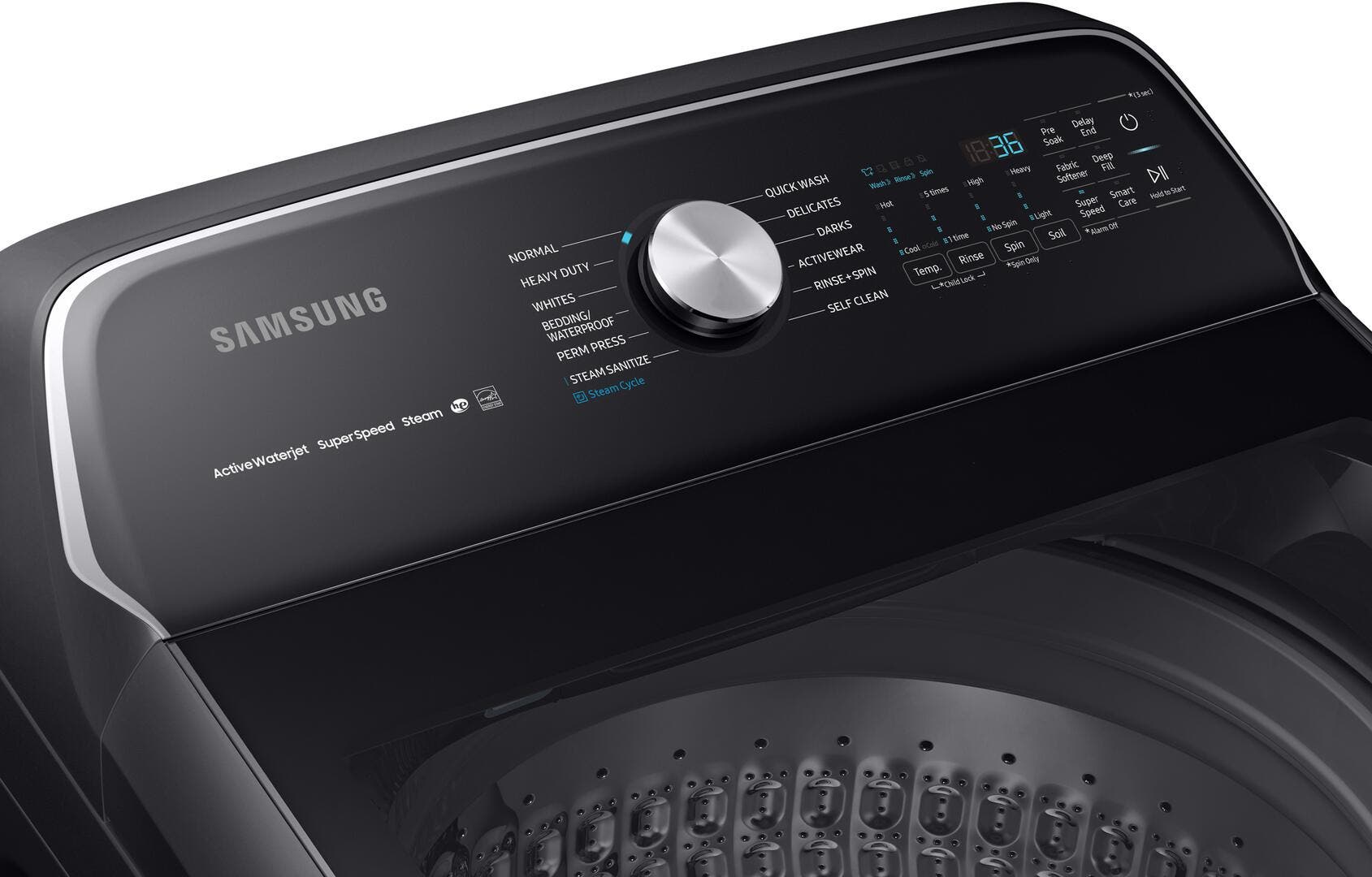 Samsung WA54R7600AV Fingerprint Resistant Black Stainless Steel