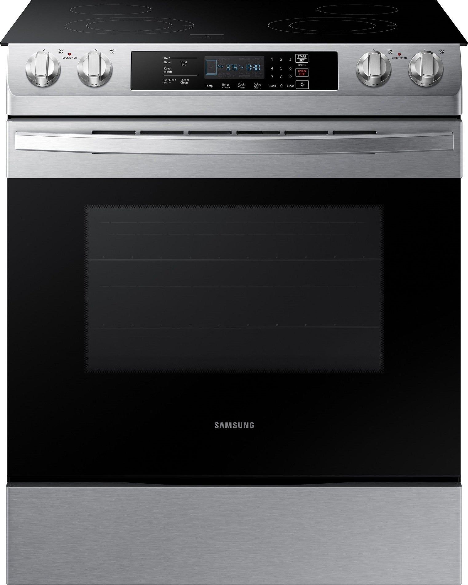 Samsung NE58R9311SS 30 Inch SlideIn Electric Range with 4 Elements in