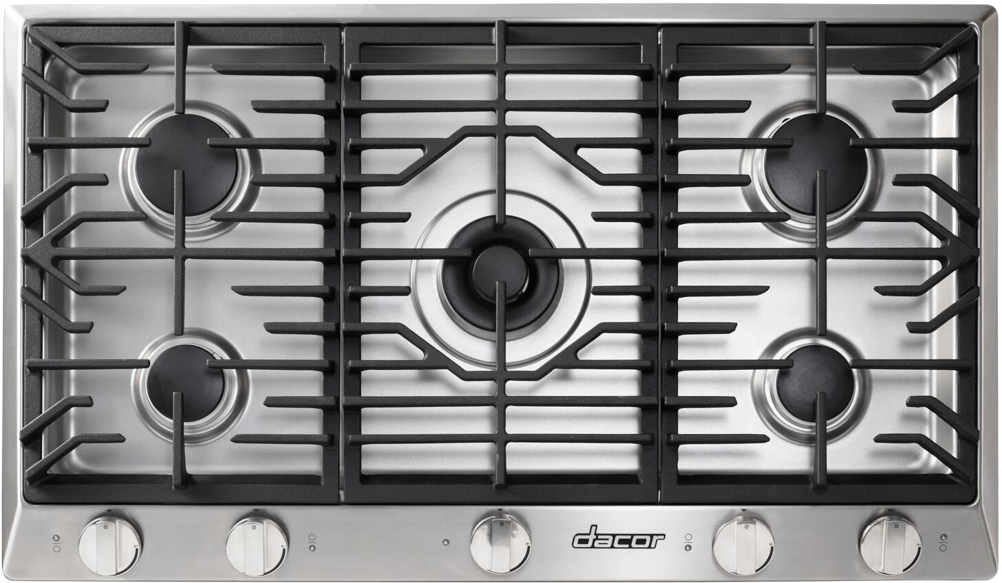 Dacor HCT365GSNGH 36 Inch Gas Cooktop with Sealed Burners: Stainless...