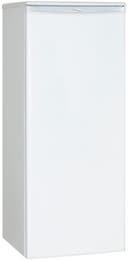 Contemporary Classic design, all refrigerator, automatic defrost, cool white LED interior lighting, reversible door with hidden hinge, glass shelves, crisper, tall bottle storage, integrated worktop, all black interior, ENERGY STAR