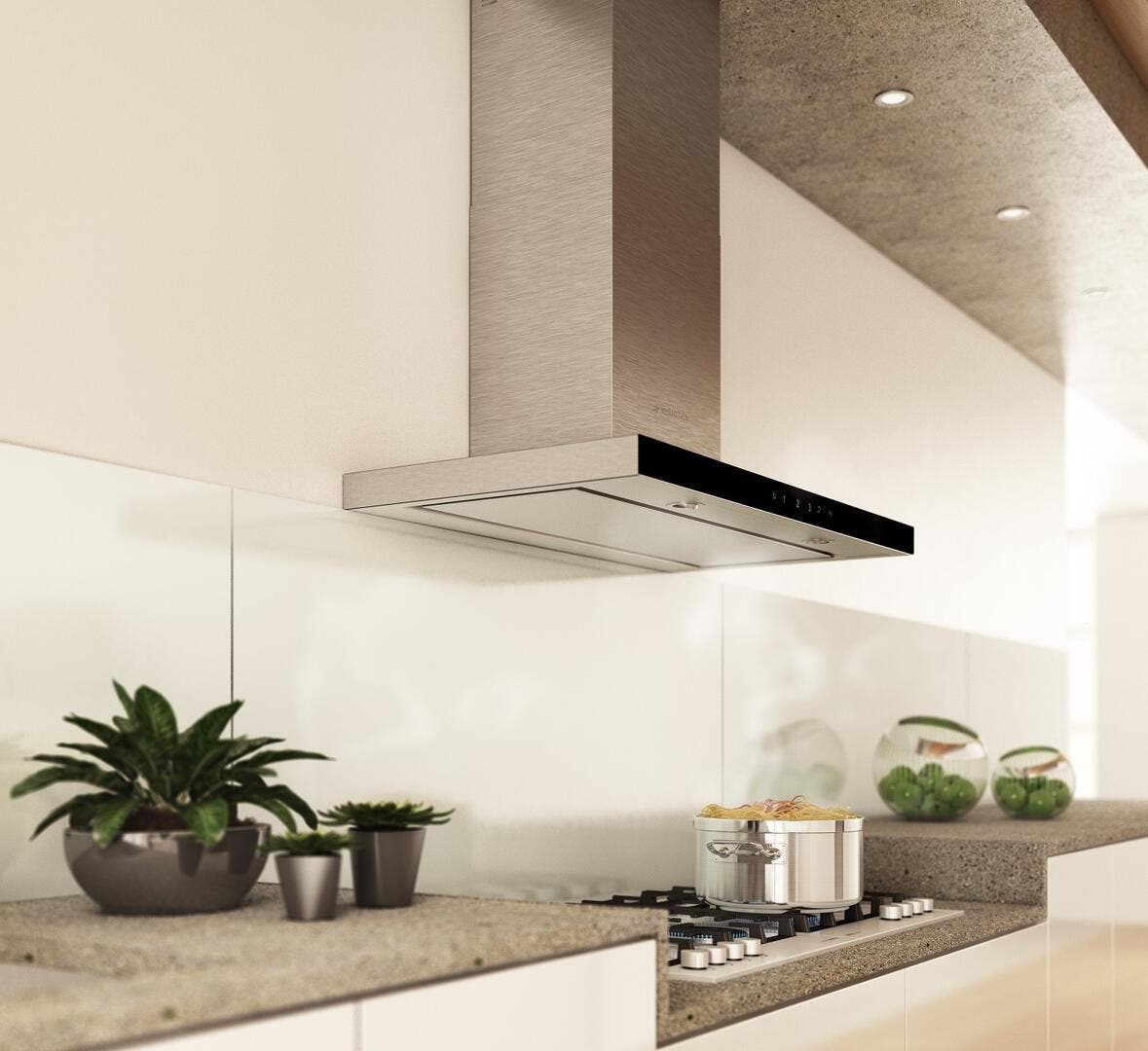 Elica ELG636S3 Stainless Steel with Black Glass, 36 Inch
