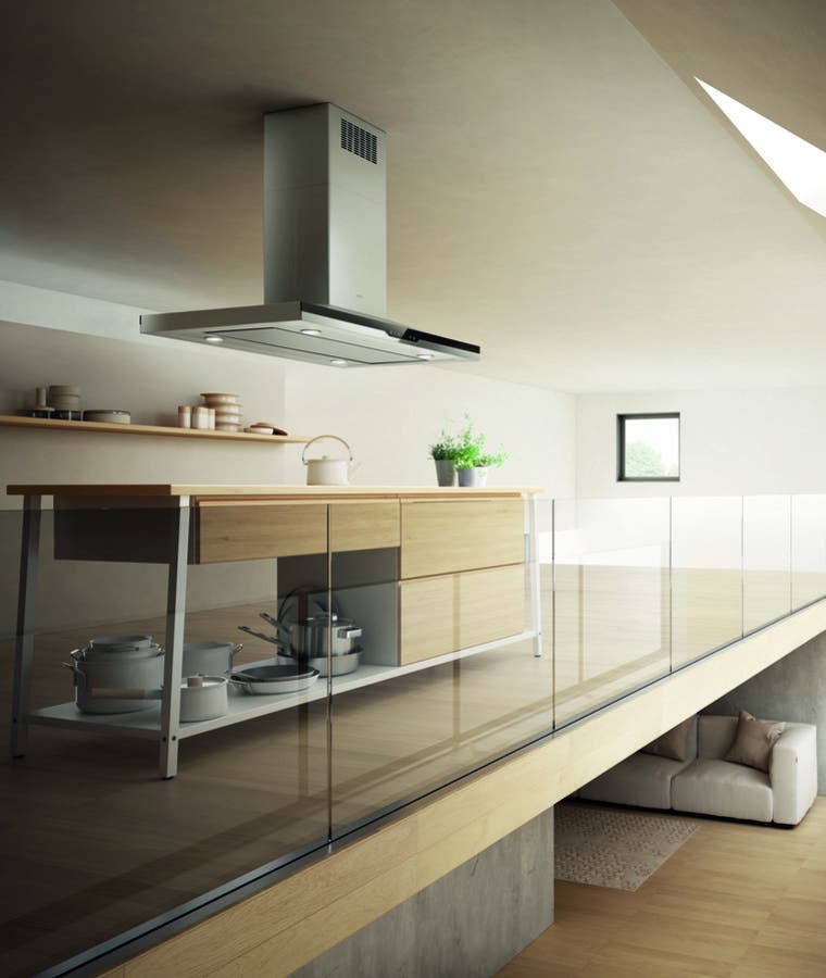 Elica ESI636SS 36 Inch Stainless Steel with Black Glass Panel