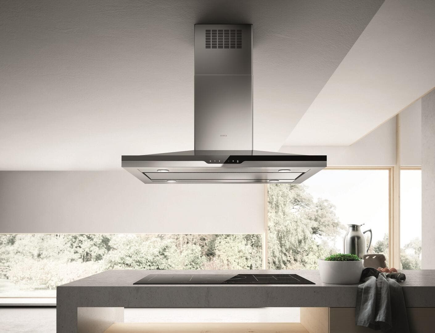 Elica ESI642SS 42 Inch Stainless Steel with Black Glass Panel