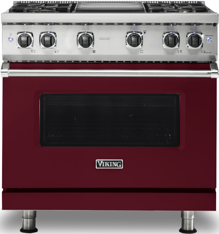 Viking VGR5364GBU Burgundy with Natural Gas