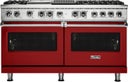60 Inch Freestanding Dual Fuel Range with 6 Sealed Burners