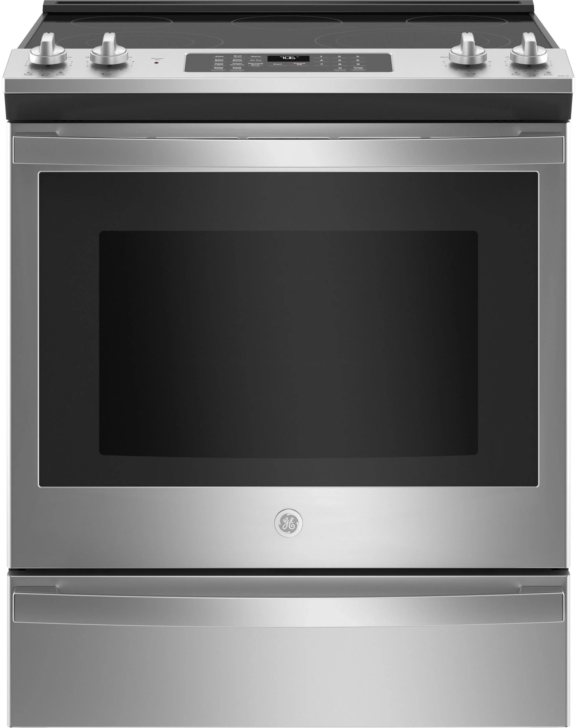 GE JS760SPSS 30 Inch Electric Range with 5 Radiant Elements, 5.3 Cu. Ft