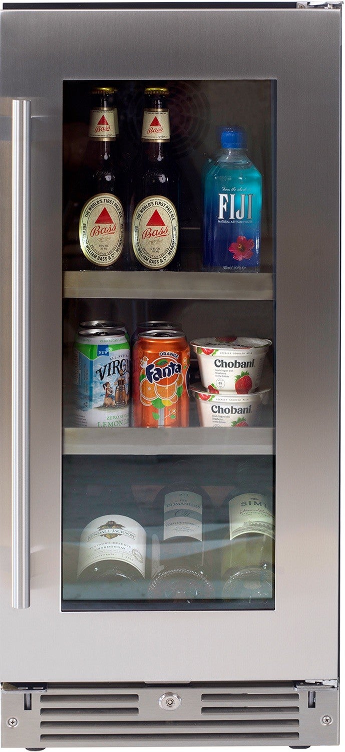 XO XOU15BCGSR 15 Inch Glass Door Beverage Center Fingerprint