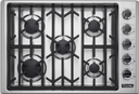 30 Inch Professional 5 Series Gas Cooktop with 5 Burners, ScratchSafe, SureSpark™ Ignition, 16500 BTU Burner and BlackChrome™ Knobs