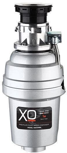 1 HP Batch Feed Waste Disposer with Magnet Motor, Antimicrobial Protection, Stainless Steel Turntable, Splash Guard, Precision Balanced, QuicKonnect Mount