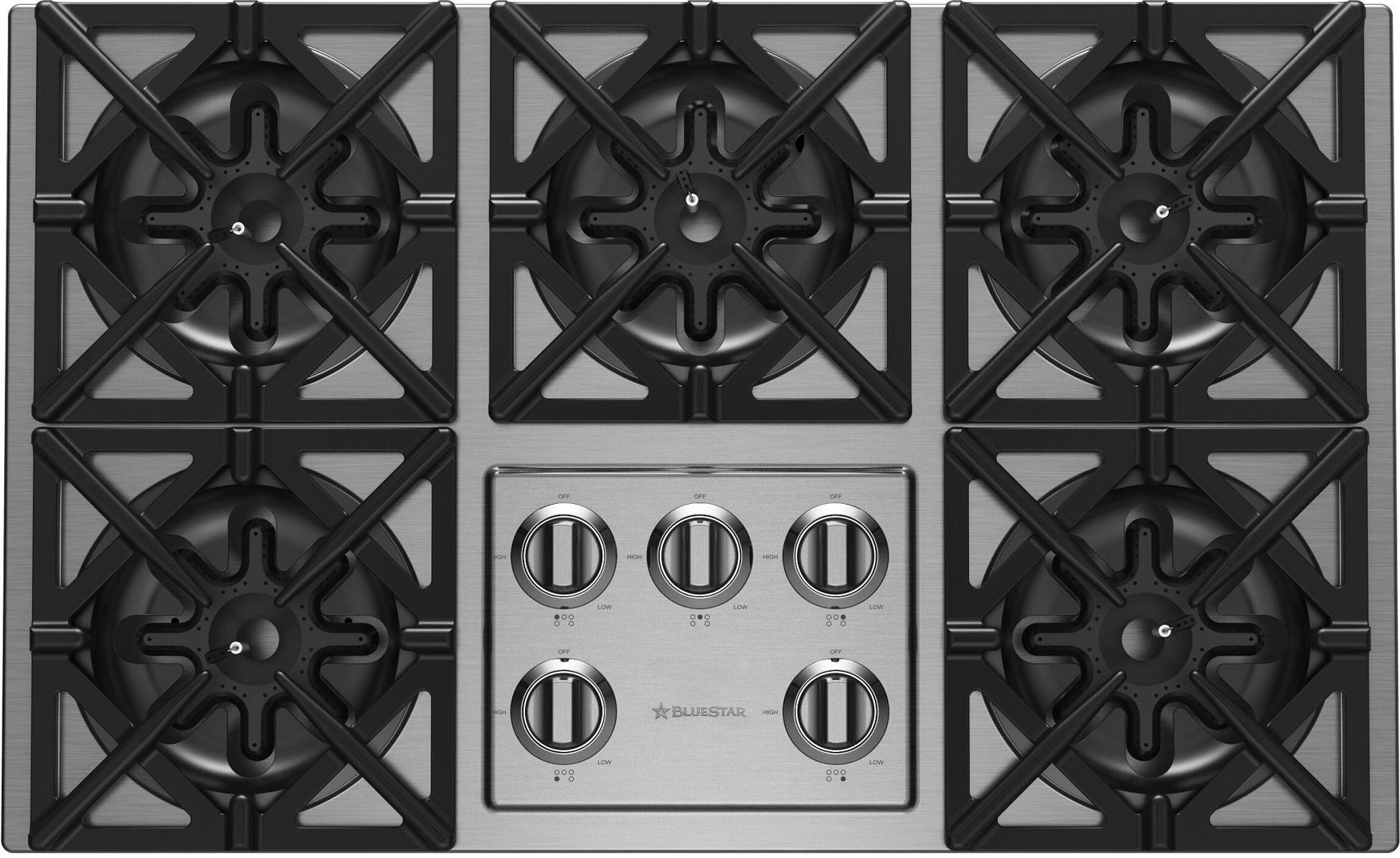 Bluestar RBCT365BSSV2PLT Stainless Steel with Plated Trim and Natural Gas