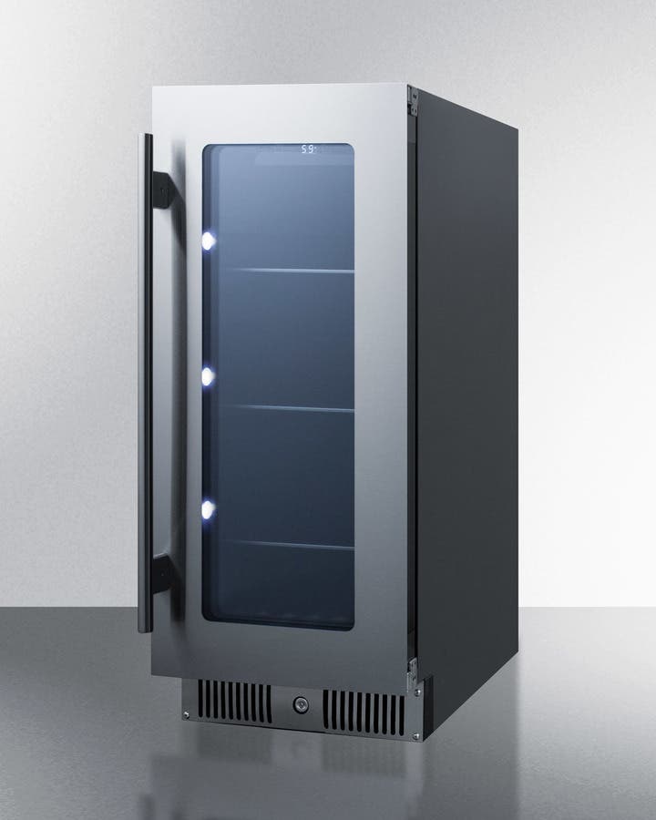 Summit CL156BV Stainless Steel and Black
