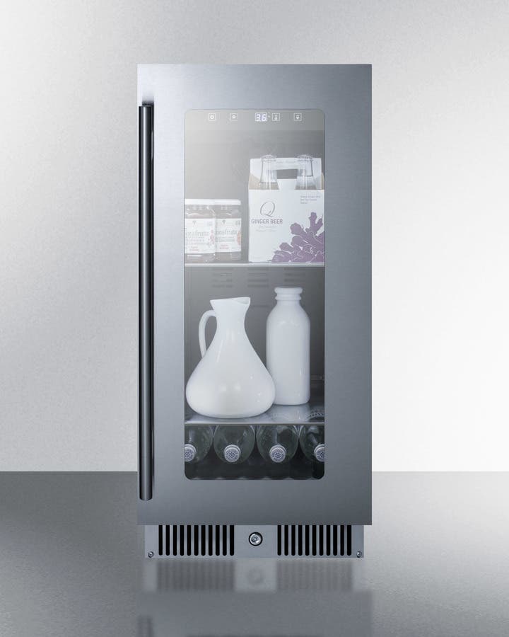 Summit CL156BV Stainless Steel and Black