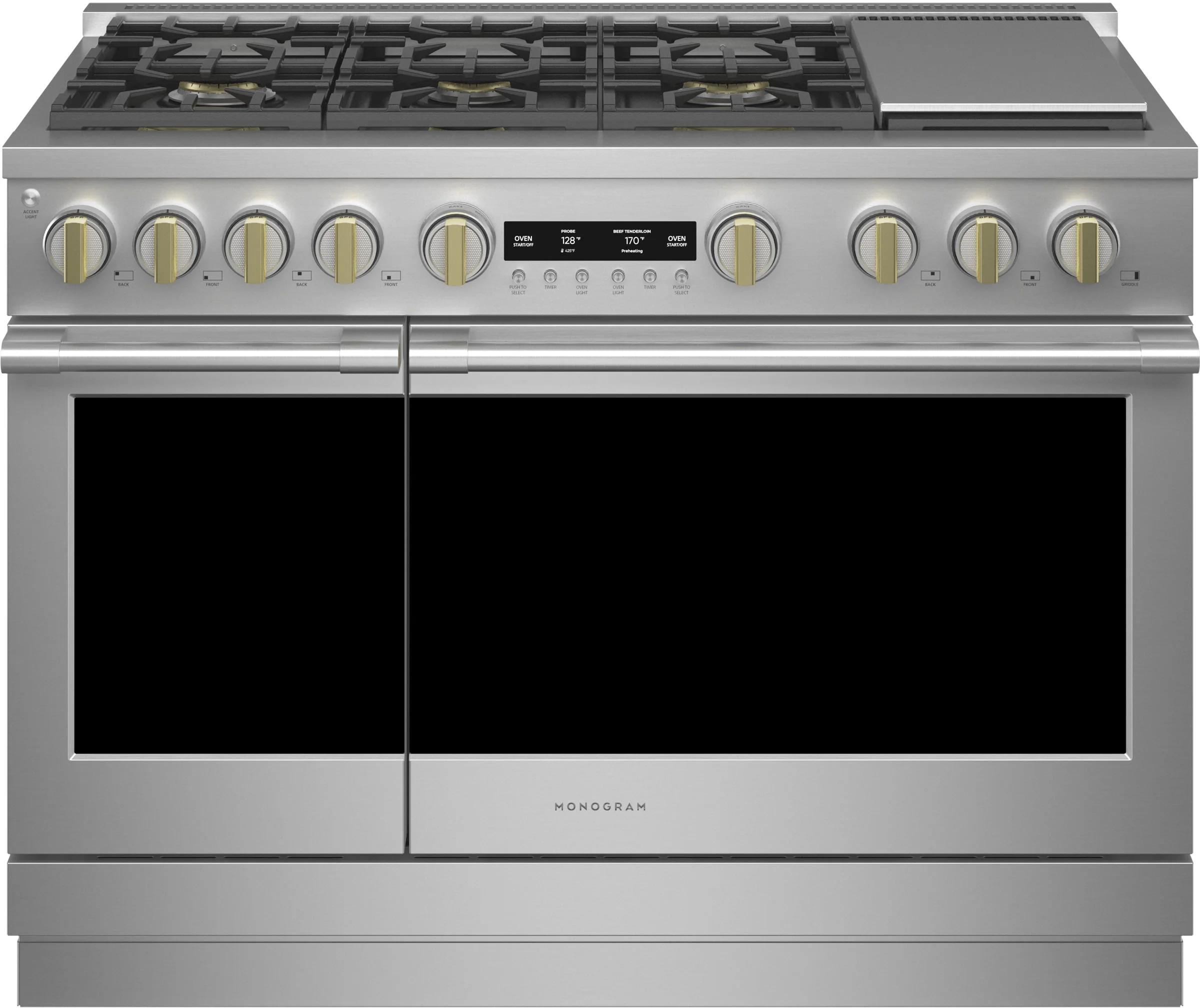 Monogram ZGP486NDTSS 48 Inch Freestanding Professional Gas Smart