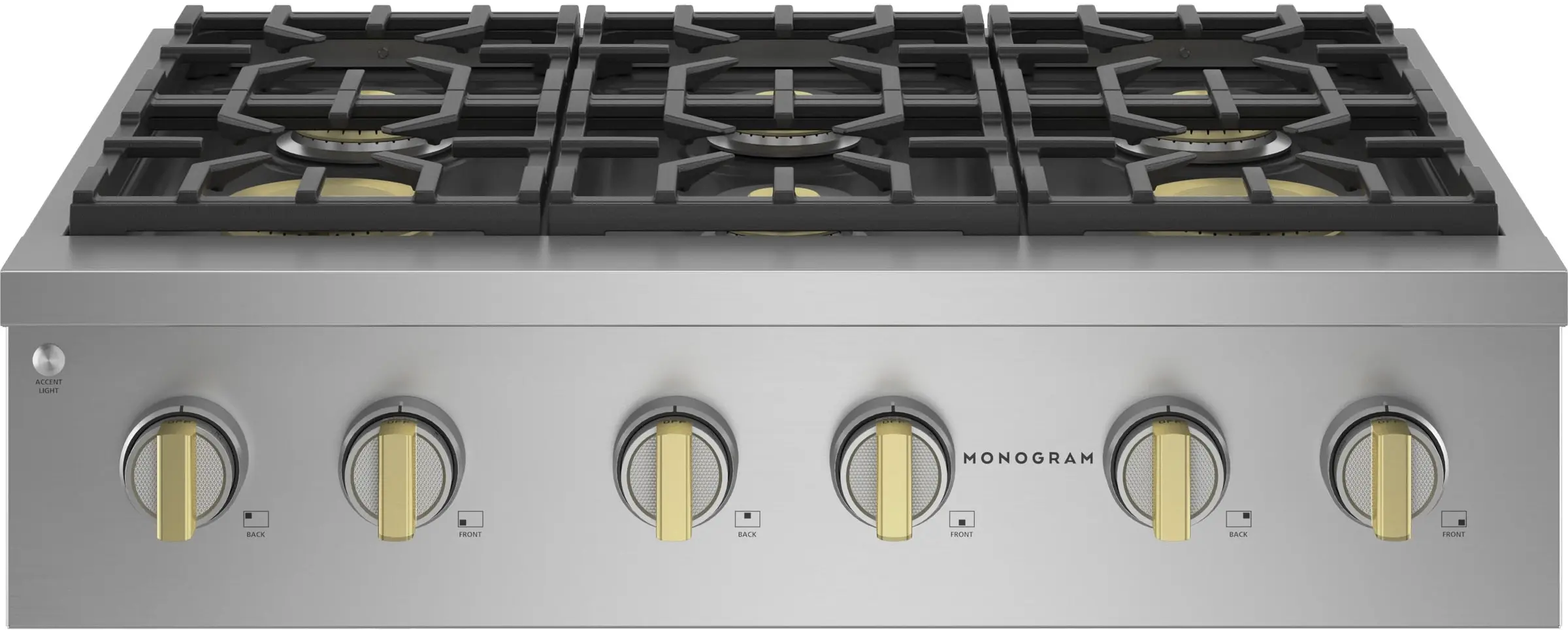 Monogram ZGU366NTSS 36 Inch Slide In Professional Gas Rangetop : 6