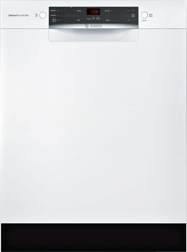 Bosch SGE53X52UC 24 Inch Built-In Recessed Handle Dishwasher with 4...
