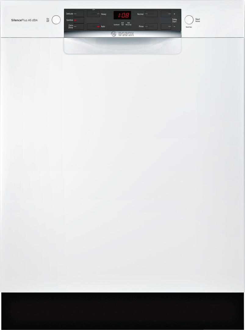 Bosch SGE53X52UC 24 Inch Built-In Recessed Handle Dishwasher with 4...