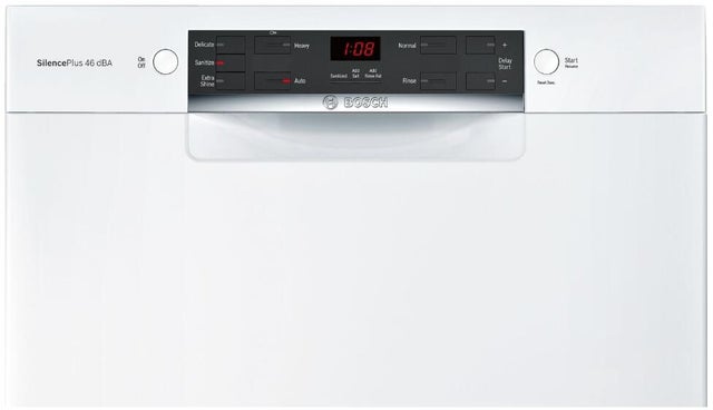 Bosch SGE53X52UC 24 Inch Built-In Recessed Handle Dishwasher with 4...