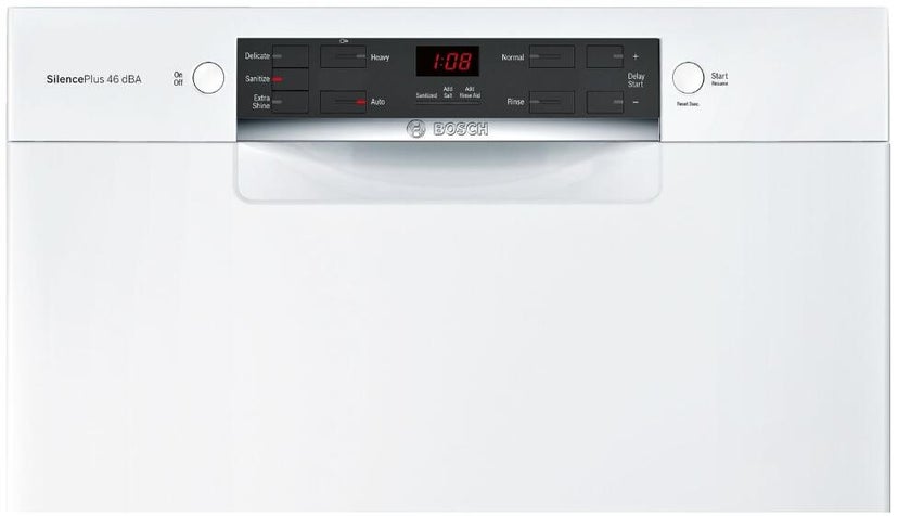 Bosch SGE53X52UC 24 Inch Built-In Recessed Handle Dishwasher with 4...