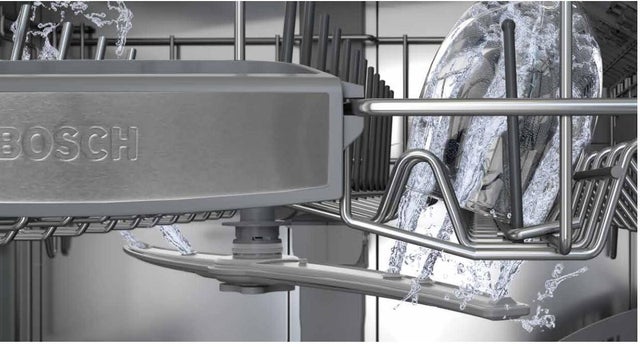 Bosch SGE68X55UC 24 Inch Built-In Recessed Handle Dishwasher with 6...
