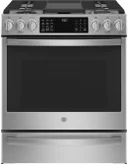 30 Inch Smart Dual Fuel Slide-In Gas Range with 5 Sealed Burners