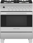 30" Contemporary Dual Fuel Range, 4 Burner, Self-cleaning, Stainless Steel