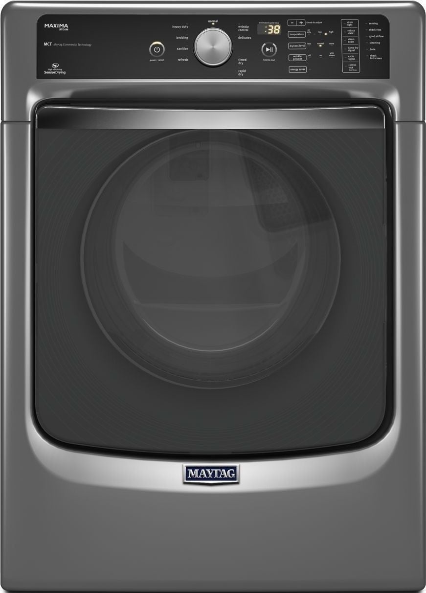 Maytag mgd8100dc 27 inch gas dryer with 9 dry cycles metallic slate