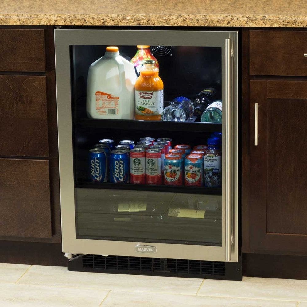 Marvel ML24BCG1LS Stainless Steel Frame Glass, Left Hinge