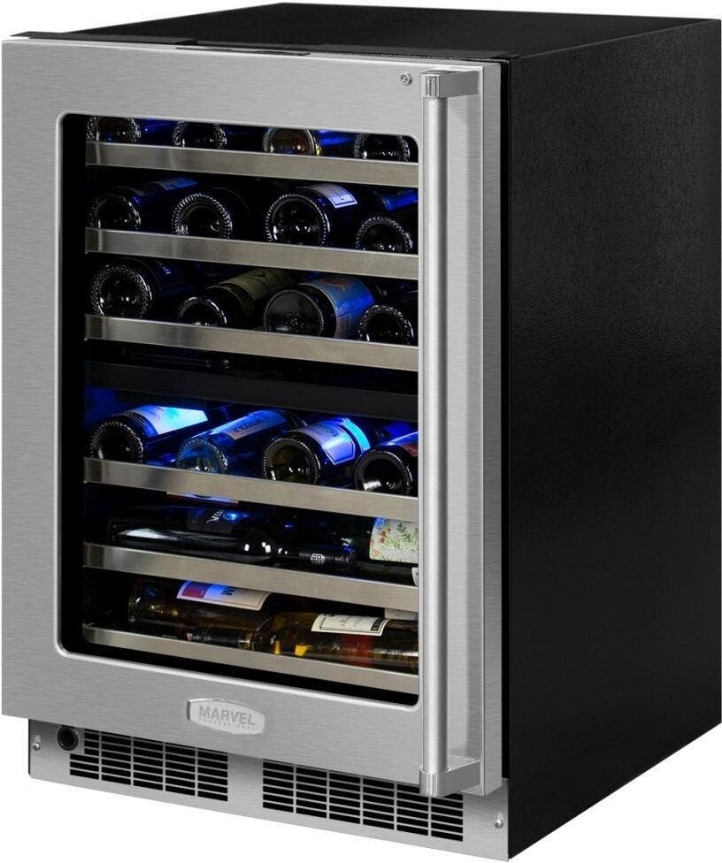 Marvel MP24WDG5LS Stainless Steel with Frame Glass, Left Hinge
